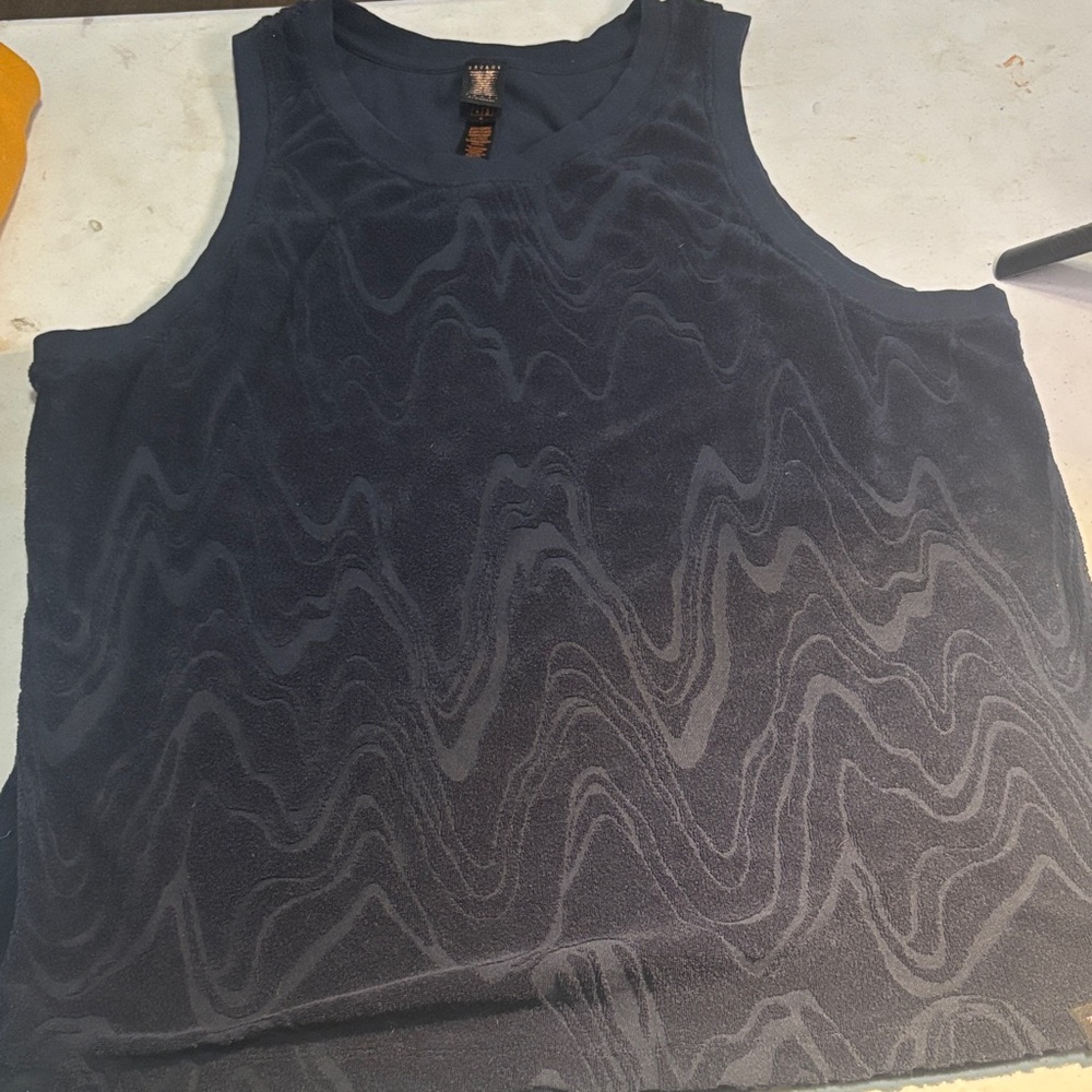 Savage X Fenty Black Textured Tank Top